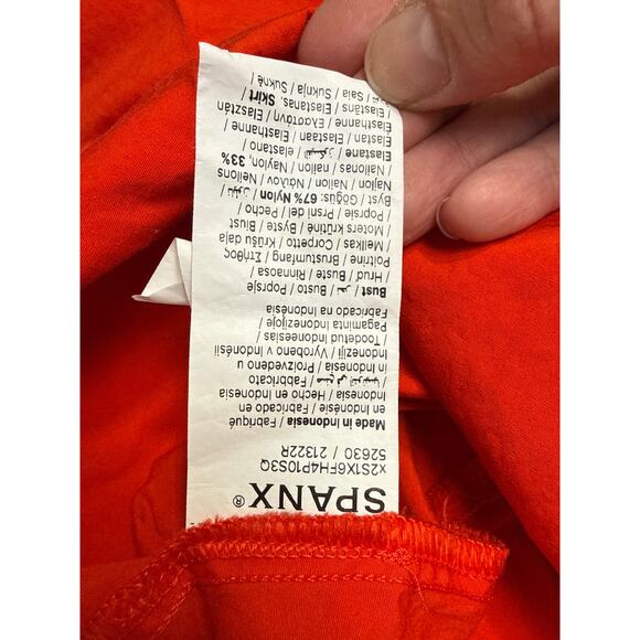 Spanx 2X Red Sleeveless Fit & Flare Midi Dress Stretch Nylon Pockets Plus - Picture 7 of 8